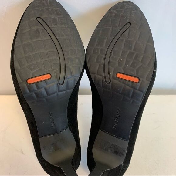 ROCKPORT Black Key Lock Suede Pump Sz 8.5 - Picture 8 of 9